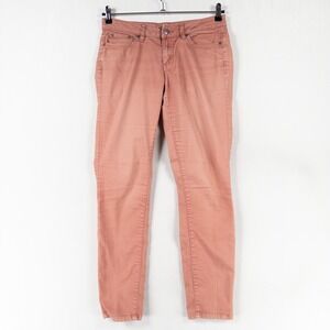 Prana Jeans Womens 4/27 Dusty Pink Cotton Blend Stretch Mid Rise Skinny Leg